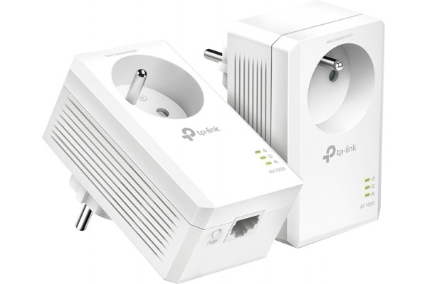 TP-LINK TL-PA7017P KIT (FR) Pack de 2 CPL AV1000 avec prise Gigogne Française 