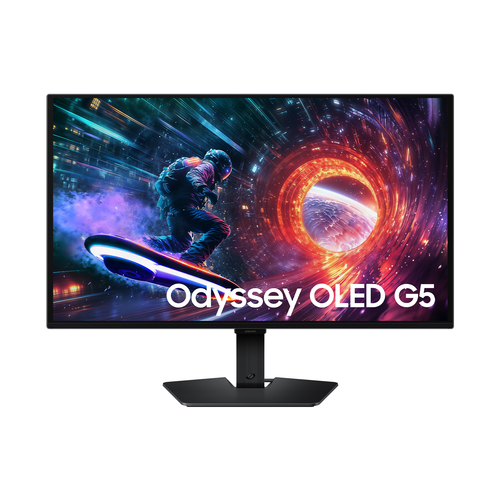 Samsung Odyssey OLED G5 S27FG500SU - G50SF Series - moniteur OLED - jeux - 27" - 2560 x 1440 QHD @ 180 Hz - 200 cd/m² - 1000000:1 - HDR10 - 0.03 ms - HDMI, DisplayPort - noir 