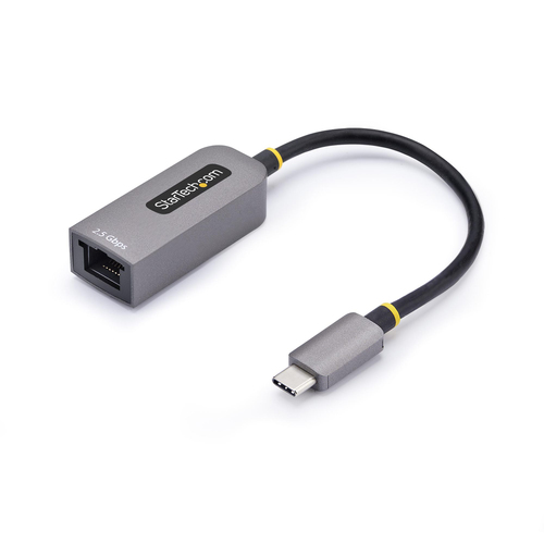 Startech 2.5GbE USB-C to Ethernet Adapter - Adaptateur réseau - USB-C 3.2 Gen 1 / Thunderbolt 3 - Ethernet 10M/100M/1G/2,5 Gigabit - gris sidéral 