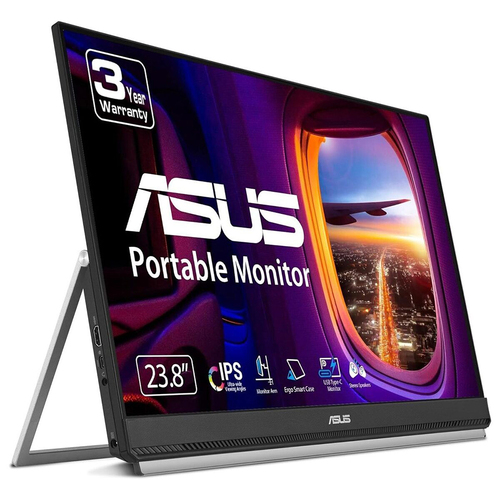 ASUS ZenScreen MB249C - Écran LED - 23.8" - portable - 1920 x 1080 Full HD (1080p) @ 75 Hz - IPS - 250 cd/m² - 1000:1 - 5 ms - HDMI, 2xUSB-C - haut-parleurs - noir 