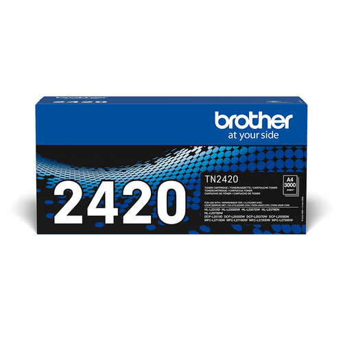 Brother TN2420 - À rendement élevé - noir - original - cartouche de toner - pour Brother DCP-L2510, L2530, L2537, L2550, HL-L2310, L2370, L2375, MFC-L2710, L2713 