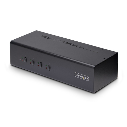 StarTech.com Switch KVM 4 Ports DisplayPort pour 2 Moniteurs, KVM 4K 60Hz - Commutateur écran-clavier-souris/audio - 4 x KVM / audio / USB - 1 utilisateur local - de bureau - Conformité TAA 