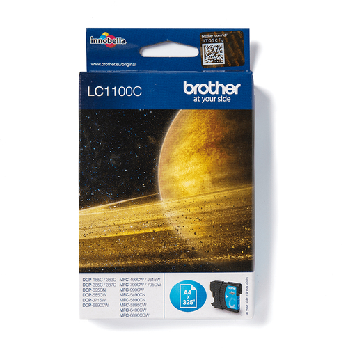 Brother LC1100C - Cyan - original - cartouche d'encre - pour Brother DCP-185, 395, 585, 6690, J715, MFC-490, 5490, 790, 795, 990, J615, Justio MFC-5890 