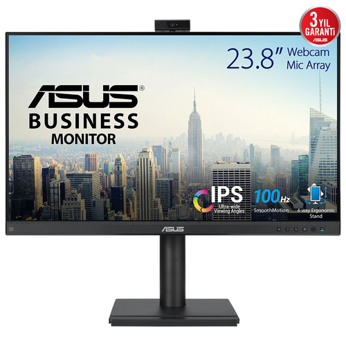 ASUS BE249QFK - Écran LED - 24" (23.8" visualisable) - 1920 x 1080 Full HD (1080p) @ 100 Hz - IPS - 250 cd/m² - 1300:1 - 5 ms - HDMI, VGA, DisplayPort - haut-parleurs - noir 