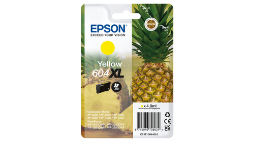Epson 604XL Singlepack - 4 ml - XL - jaune - original - blister - cartouche d'encre - pour EPL 4200, Stylus Photo 2200, WorkForce WF-2950DWF 