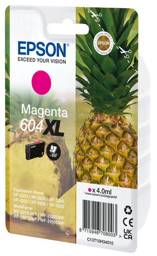 EPSON Ink/604XL Pineapple 4.0ml MG SEC - disponible 15 jours 