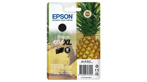 Epson 604XL - 8.9 ml - XL - noir - original - blister - cartouche d'encre - pour EPL 4200, Stylus Photo 2200, WorkForce WF-2950DWF 