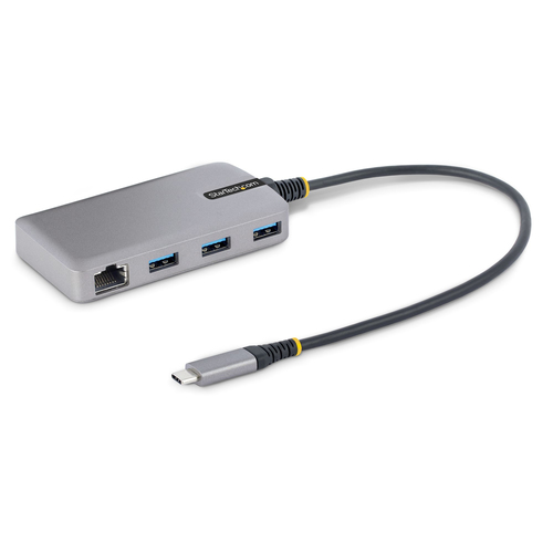 StarTech.com Hub USB-C à 3 Ports USB-A, GbE/USB 3.0 5Gbps, Hub USB Type-C - Concentrateur (hub) - 3 x USB 3.2 Gen 1 + 1 x micro-USB + 1 x 10/100/1000 - de bureau 