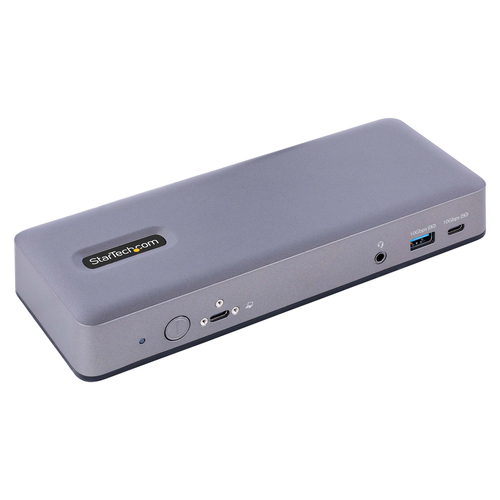StarTech.com Station d'Accueil USB-C - Hub USB-C HDMI - Dock USB 7 ports - Station d'accueil - USB-C / Thunderbolt 3 / Thunderbolt 4 - 2 x HDMI, 2 x DP, USB-C - 1GbE - 60 Watt 