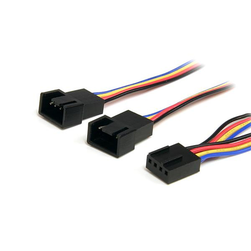 StarTech.com Câble répartiteur en Y pour ventilateurs 4 broches de 31 cm - F/M - Répartiteur d'alimentation de ventilateur - MLI à 4 broches (F) pour MLI à 4 broches (M) - 31 cm - pour P/N: FAN1156PWM, FAN12025PWM, FAN8025PWM