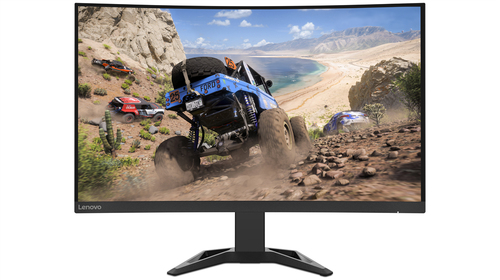 Lenovo G32qc-30 - Écran LED - incurvé - 32" (31.5" visualisable) - 2560 x 1440 QHD @ 170 Hz - VA - 350 cd/m² - 3500:1 - 0.5 ms - 2xHDMI, DisplayPort - haut-parleurs - noir corbeau 