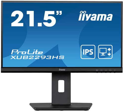 iiyama ProLite XUB2293HS-B3 - Écran LED - 21.5" - 1920 x 1080 Full HD (1080p) @ 75 Hz - IPS - 250 cd/m² - 1000:1 - 3 ms - HDMI, VGA, DisplayPort - haut-parleurs - noir, mat 