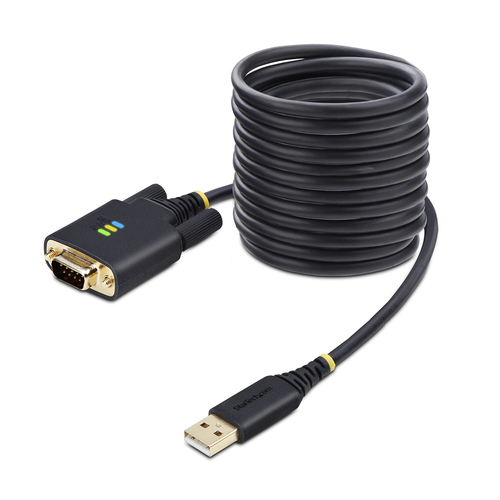 StarTech.com Adaptateur USB vers Série de 3m - COM Rétention, DB9 RS232 - Câble USB / série - USB (M) pour DB-9 (M) - 3 m - noir 