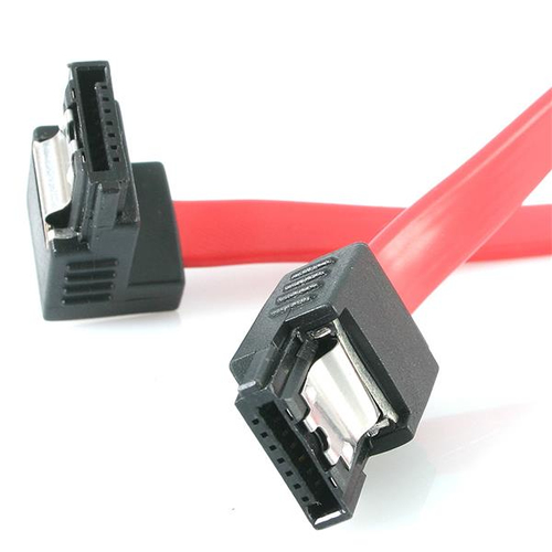 StarTech.com 12in Latching SATA to Right Angle SATA Serial ATA Cable (LSATA12RA1) - Câble SATA - Serial ATA 150/300 - SATA (F) pour SATA (F) - 30 cm - verrouillé, connecteur coudé - rouge - pour P/N: 35S24M2NGFF, CFAST2SAT25, PEXSAT32, ST521PMINT, USB2SAT 