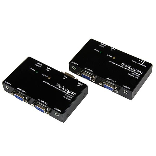 StarTech.com Extendeur vidéo VGA sur Cat 5 avec audio - Rallonge moniteur / audio - plus de CAT 5 - jusqu'à 150 m 