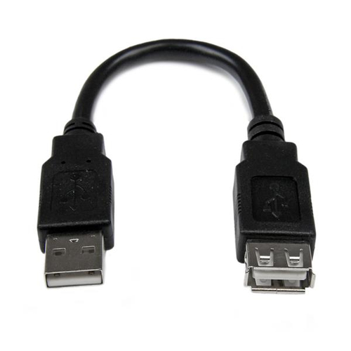 StarTech.com Câble d'extension / Rallonge USB 2.0 de 15cm - Cordon USB A vers A - Mâle / Femelle - Noir - Rallonge de câble USB - USB (M) pour USB (F) - USB 2.0 - 15 cm - noir - pour P/N: 35FCREADBU3, MSDREADU2OTG, SU2DUPERA11, USB56KEMH2, USBDUP15, USBDU 