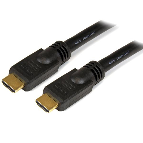 StarTech.com Câble HDMI haute vitesse de 15 m - 4K 30 - Aucun amplificateur de signal requis - HDMI vers HDMI - M/M - Noir - Plaqués or - Câble HDMI - HDMI mâle pour HDMI mâle - 15 m - blindé - noir 