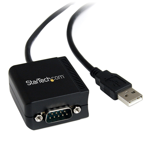 StarTech.com Cable adaptateur FTDI USB vers serie RS232 1 port avec isolation optique - Adaptateur série - USB - RS-232 - noir 