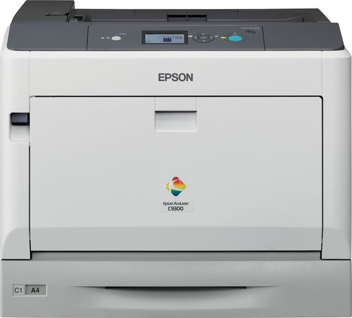Epson AcuLaser C9300N - Imprimante - couleur - laser - A3/Ledger - 1200 ppp - jusqu'à 30 ppm (mono) / jusqu'à 30 ppm (couleur) - capacité : 405 feuilles - USB, Gigabit LAN