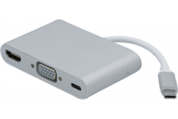 Convertisseur USB 3.1 Type C vers HDMI +VGA + CHARGE TYPE C 