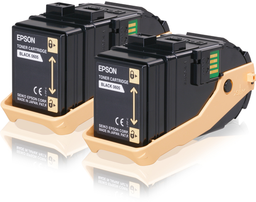 Epson Double Pack - Pack de 2 - noir - original - cartouche de toner - pour Epson AL-C9500DN, AcuLaser C9300D2TN, C9300D3TNC, C9300DN, C9300DTN, C9300N, C9300TN