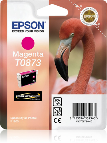 Epson T0873 - 11.4 ml - magenta - original - blister - cartouche d'encre - pour Stylus Photo R1900 