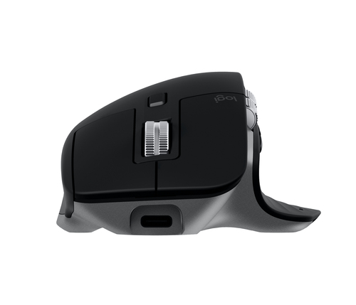 Logitech Master Series MX Master 3S for Mac - Souris - ergonomique - optique - 7 boutons - sans fil - 2.4 GHz, Bluetooth - gris sidéral - pour Apple MacBook 