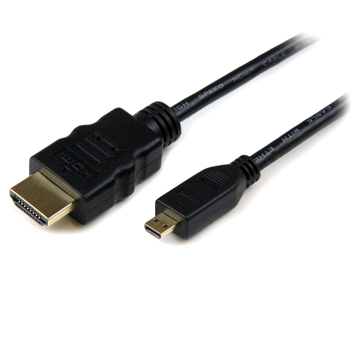 StarTech.com Câble HDMI haute vitesse avec Ethernet 0,5 m - HDMI vers HDMI Micro - M/M - Câble HDMI avec Ethernet - HDMI mâle pour 19 pin micro HDMI Type D mâle - 50 cm - noir 