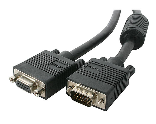 StarTech.com Câble d'extension vidéo pour écran VGA haute résolution 15 m - HD15 M/F - Rallonge de câble VGA - HD-15 (VGA) (M) pour HD-15 (VGA) (F) - 15 m - moulé - noir 