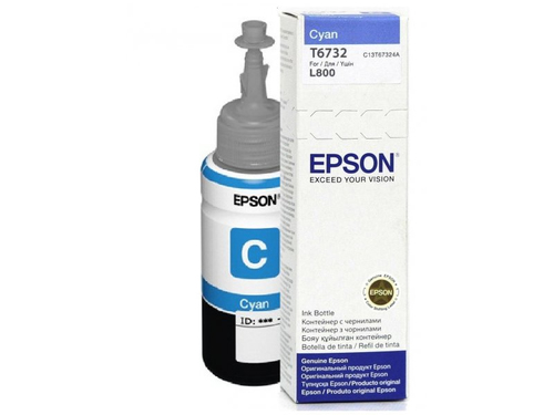 Epson T6732 - 70 ml - cyan - original - recharge d'encre - pour Epson L1800, L800, L805, L810, L850, EcoTank L1800