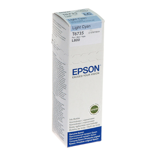 Epson T6735 - 70 ml - cyan clair - original - recharge d'encre - pour Epson L1800, L800, L805, L810, L850, EcoTank L1800 