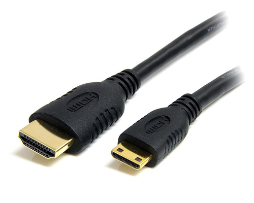 StarTech.com Câble HDMI haute vitesse avec Ethernet 0,5 m - HDMI vers HDMI Mini - M/M - Câble HDMI avec Ethernet - HDMI mâle pour 19 pin mini HDMI Type C mâle - 50 cm - blindé - noir