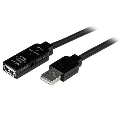StarTech.com Câble Répéteur Active USB 2.0 25 m Mâle vers Femelle - Rallonge / Extension USB 2.0 Actif - 1x USB A (M) 1x USB A (F) - 25m - Rallonge de câble USB - USB (F) pour USB (M) - USB 2.0 - 25 m - actif - noir - pour P/N: SVA5H2NEUA, UUSBOTG 