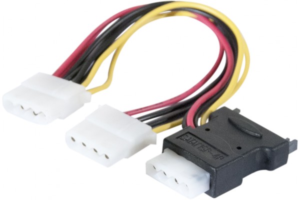 Doubleur d alimentation SATA vers 3 Molex - 30 cm 