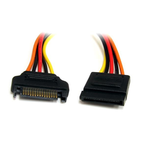 StarTech.com Câble d'extension d'alimentation SATA 15 broches 30 cm - Rallonge de câble d'alimentation - alimentation SATA (M) pour alimentation SATA (F) - 30.5 cm - pour P/N: PYO2SATA, PYO4SATA, SATAPOWADAP 
