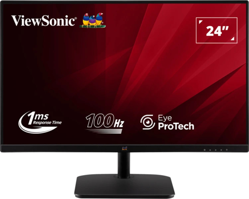 ViewSonic VA2432-MHD-3 - Écran LED - 24" (23.8" visualisable) - 1920 x 1080 Full HD (1080p) @ 75 Hz - IPS - 250 cd/m² - 1300:1 - 1 ms - HDMI, VGA, DisplayPort - haut-parleurs 