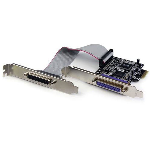 StarTech.com Carte PCI Express 2 ports paralleles DB25 - Carte controleur PCI-E 2 ports IEEE 1284 Low Profile - Adaptateur parallèle - PCI Express x1 - IEEE 1284 x 2 