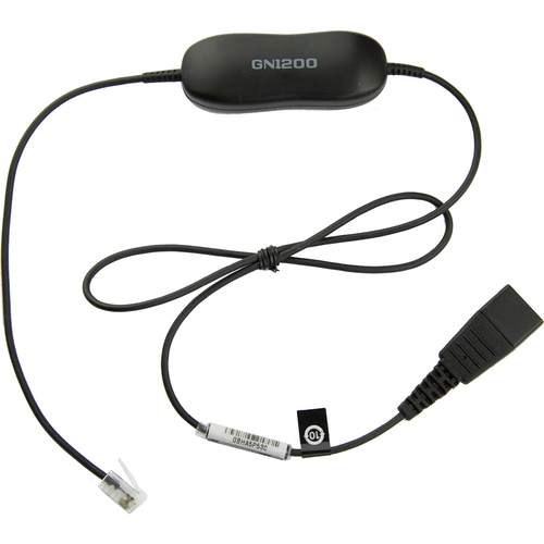 Jabra Smart Cord - Câble pour casque micro - noir - pour Cisco IP Phone 78XX, BIZ 2300, Mitel 74XX, Dialog 42XX, 44XX, 5446, Snom 71X 