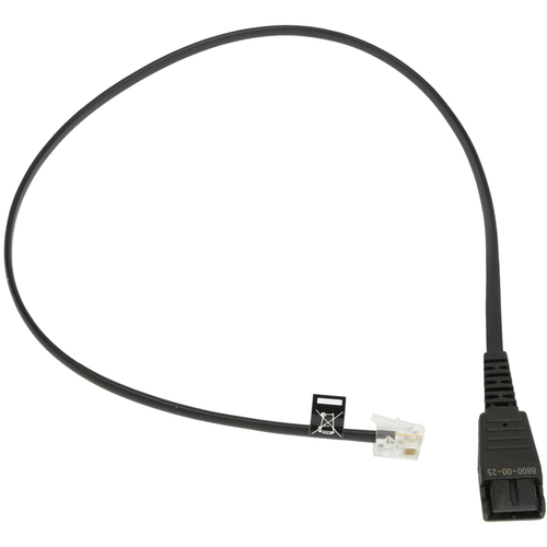 Jabra - Câble pour casque micro - RJ-10 mâle pour Déconnexion rapide mâle - Charbon - pour Jabra GN 2100, GN 2200 Duo, GN 2200 Mono 