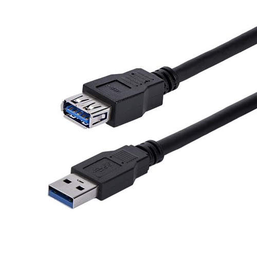 StarTech.com Câble d'extension USB 3.0 A vers A de 1 m - Rallonge USB A SuperSpeed en noir - M/F - Rallonge de câble USB - USB type A (M) pour USB type A (F) - USB 3.0 - 1 m - noir - pour P/N: BNDDKT30CAHV, SV211DPUA4K, SV211HDUA4K, USB2001EXT2NA, USB2002 