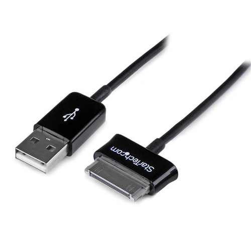 StarTech.com Câble Connecteur Dock vers USB pour Samsung Galaxy Tab 3 m - Câble de Donnée / Chargeur Samsung 30 Broches - Noir - Câble de chargement / de données - connecteur à 30 broches de station d'accueil Samsung mâle pour USB mâle - 3 m - blindé - no 