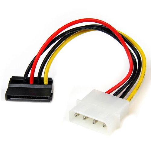 StarTech.com Adaptateur de câble d?alimentation LP4 vers SATA à angle gauche 4 broches - 15 cm - Adaptateur secteur - alimentation SATA (M) pour alimentation interne 4 plots (M) - 15 cm - connecteur à angle gauche 
