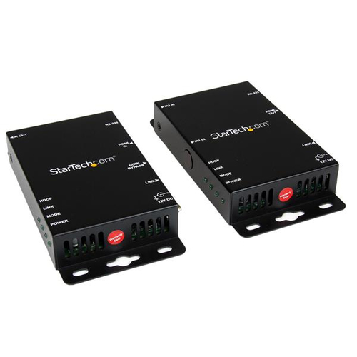 StarTech.com Extendeur HDBaseT HDMI via Cat5 - RS232 - IR - Ultra HD 4K - Étendeur HDMI - Transmetteur et récepteur - 100 m - Rallonge vidéo/infrarouge/série - 10Mb LAN, HDMI - plus de CAT 5e/6 - jusqu'à 100 m - pour P/N: SVA12M2NEUA, SVA12M5NA 