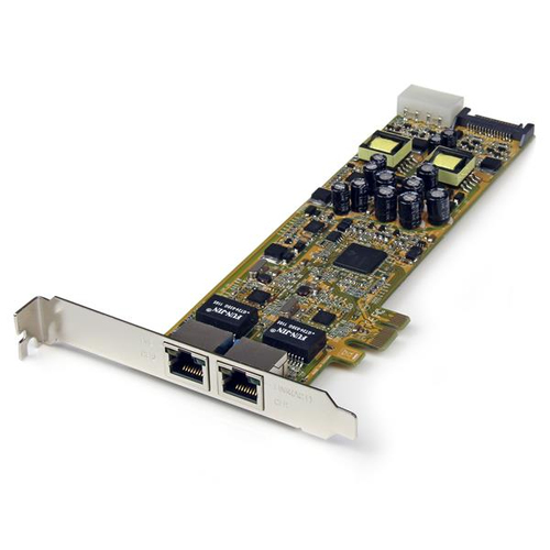 StarTech.com Carte Réseau PCI Express 2 ports Gigabit Ethernet RJ45 10/100/1000Mbps - POE/PSE - Adaptateur Réseau PCIe, 2 x Réseau (RJ45) - Adaptateur réseau - PCI Express x1 - Gigabit Ethernet x 2 