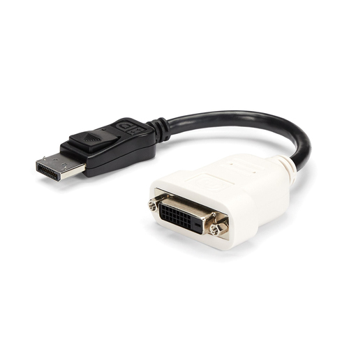 StarTech.com Adaptateur vidéo DisplayPort vers DVI - Convertisseur DP vers DVI-D - Mâle / Femelle - 1920x1200 / 1080p - Adaptateur DisplayPort - liaison simple - DisplayPort (M) pour DVI-D (F) - 24 cm - verrouillé - pour P/N: DK30CH2DEP, DK30CH2DEPUE, MST