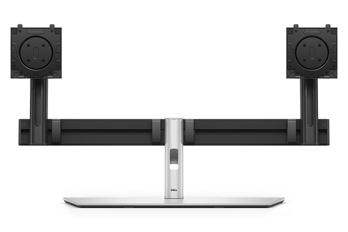 Dell Pro Dual Monitor Stand - MDS26 - Pied - pour 2 moniteurs - quick release mechanism - argent/noir - Taille d'écran : 19"-27" - Interface de montage : 100 x 100 mm - ordinateur de bureau 