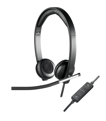 Casque USB Logitech Stereo H650e - Micro-casque - sur-oreille - filaire