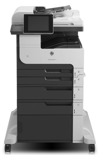 Imprimante multifonctions HP LaserJet Enterprise M725dn, avec télécopieur intégré1 bac de 500 feuilles1 bac d'alimentation de 500 feuilles, coffret et support."Impression, copie, numérisation, envoi numériqueimpression et copie jusqu'à 41 ppmJusqu'à 1200 