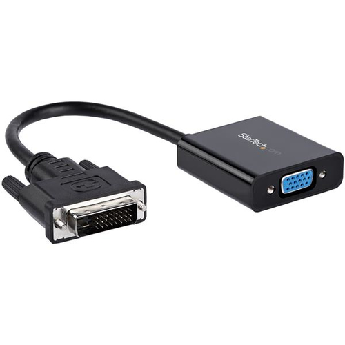StarTech.com Câble adaptateur actif DVI vers VGA - Convertisseur DVI-D vers HD15 - Mâle / Femelle - 1080p - Noir - Adaptateur vidéo - DVI-D, Micro-USB de type B (alimentation uniquement) pour HD-15 (VGA) (F) - 24.8 m - actif, support 1920 x 1200 (WUXGA) - 