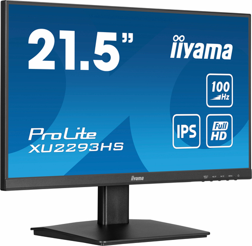 iiyama ProLite XU2293HS-B6 - Écran LED - 22" - 1920 x 1080 Full HD (1080p) @ 100 Hz - IPS - 300 cd/m² - 1000:1 - 1 ms - HDMI, DisplayPort - haut-parleurs - noir, mat 